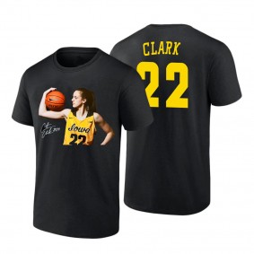 Caitlin Clark Black Signed Jersey Graphic T-Shirt