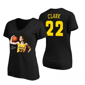 Women Caitlin Clark Black Graphic T-Shirt